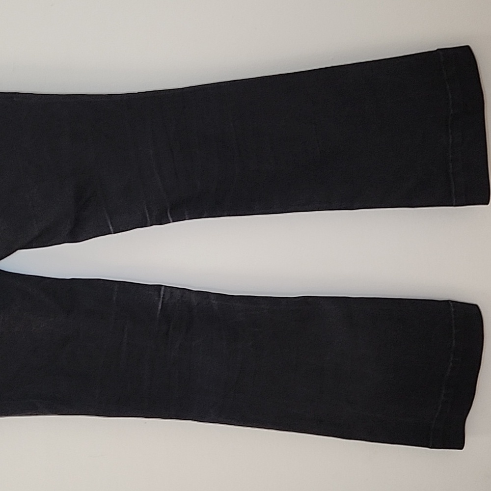 Anthropologie  Patch Pocket Pilcro The Icon Wide Leg Flare Jeans Black  28 - Picture 13 of 16